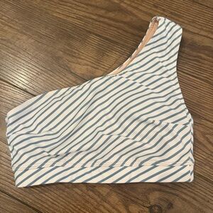 Albion Striped One Shoulder Swim Top Size‎ XS